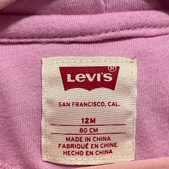 Levi’s Pink Baby Sherpa Bear Coveralls Jumpsuit - Picture 2 of 5
